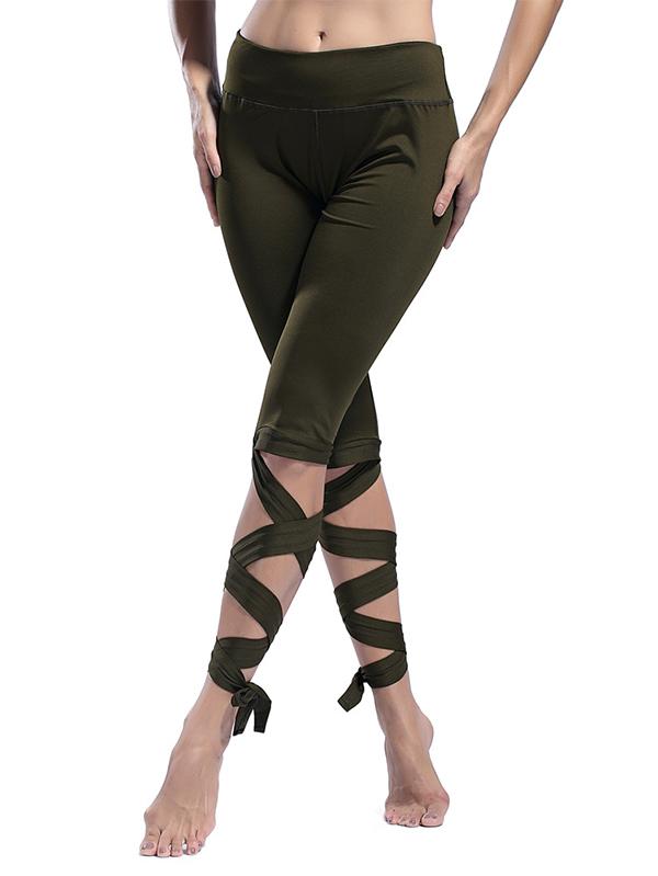 Wrap Bandage Solid Yoga Bottoms