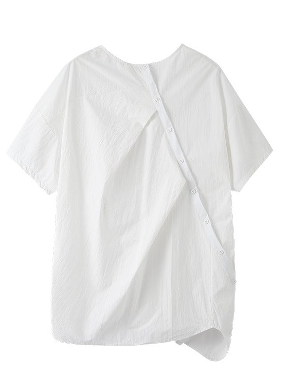 LOOSE BACK CROPPED COTTON T-SHIRTS