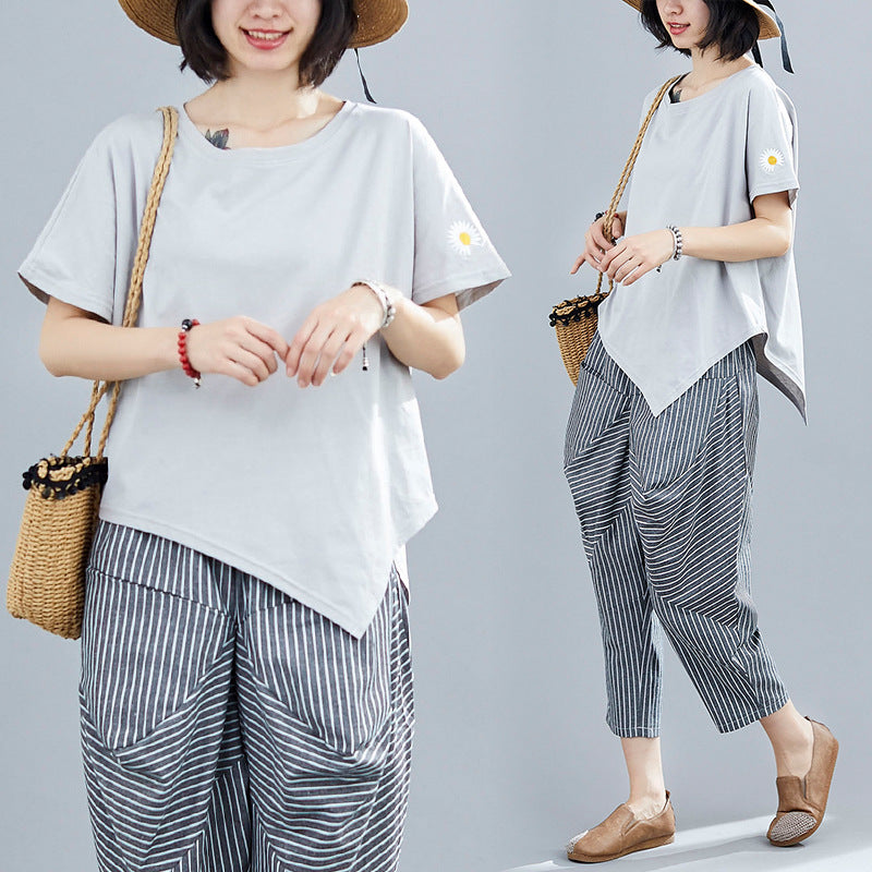 LOOSE DAISY EMBROIDERED SUITS