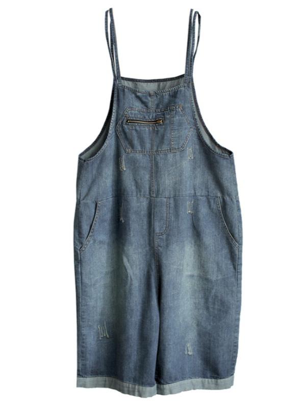 Original Retro Denim Belted Overalls