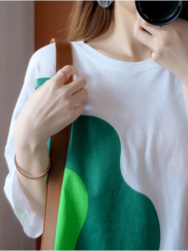 CASUAL PRINTED ROUND-NECK T-SHIRT