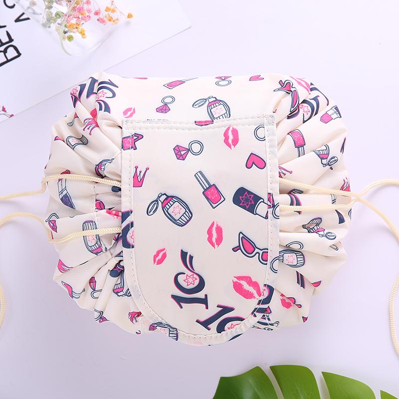 Portable Drawstring Cosmetic Bag Travel Makeup Pouch Toiletry Bag