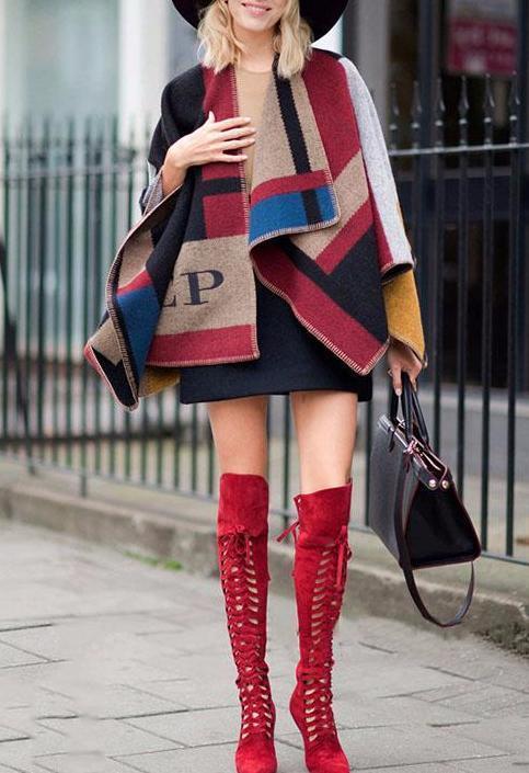 Fashion Color Matching Cape Scarf
