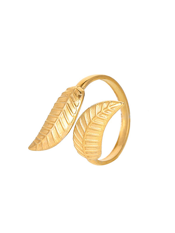 Original Leaf Shape Adjustable Ring