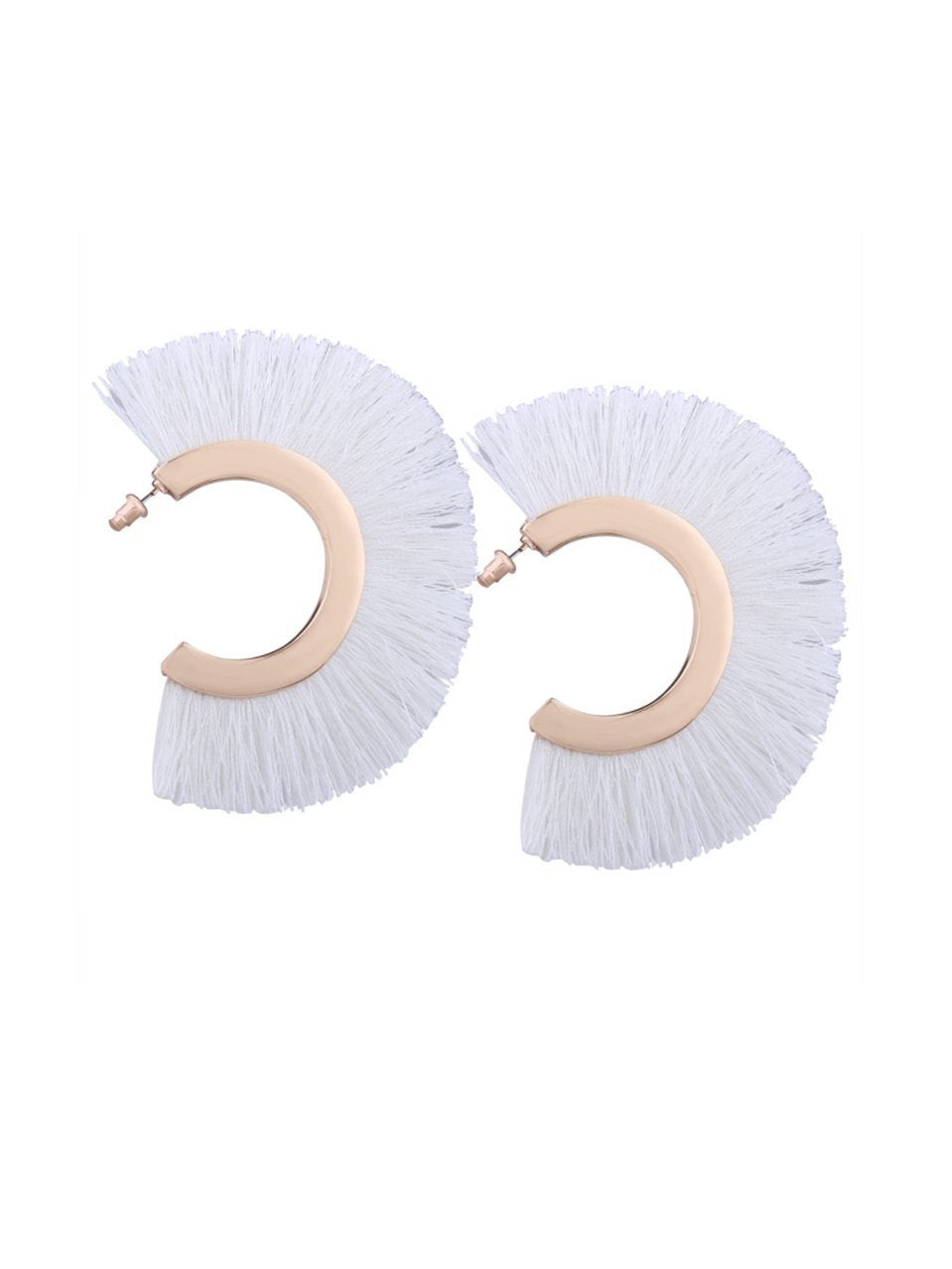 Fashion Bohemia Fan-shaped Tassel Alloy Earrings