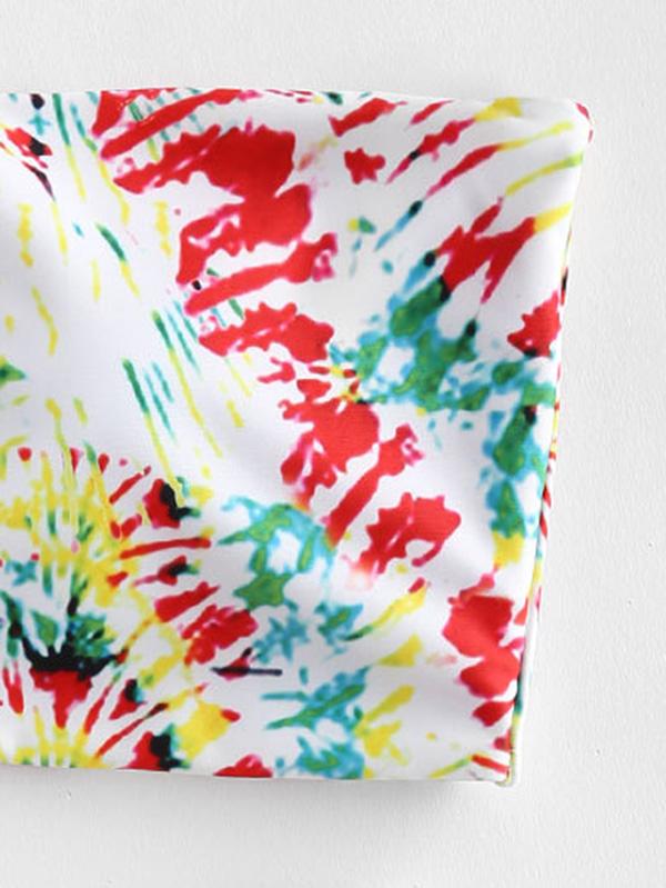 Floral Bandeau Bikinis Swimwear