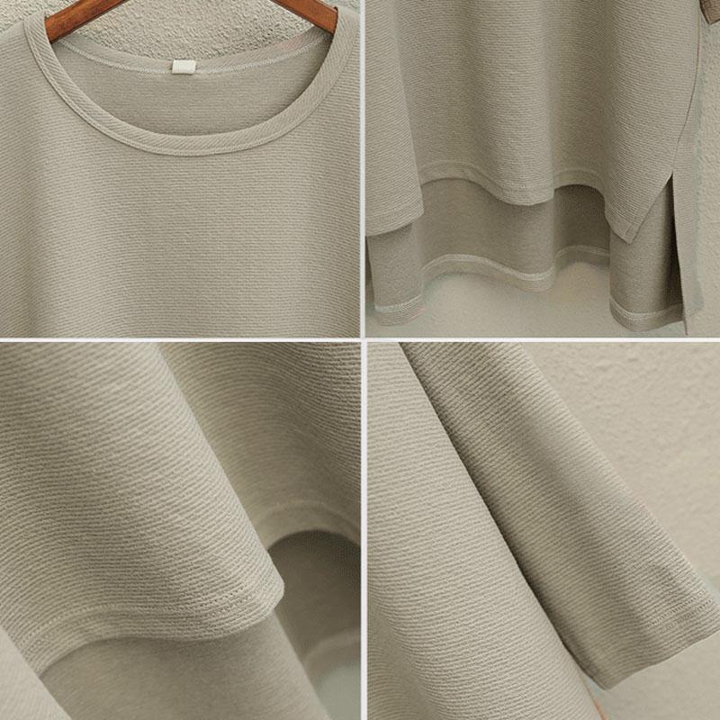 Fall Winter Retro Women Hedging Loose Long Sleeve Shirt