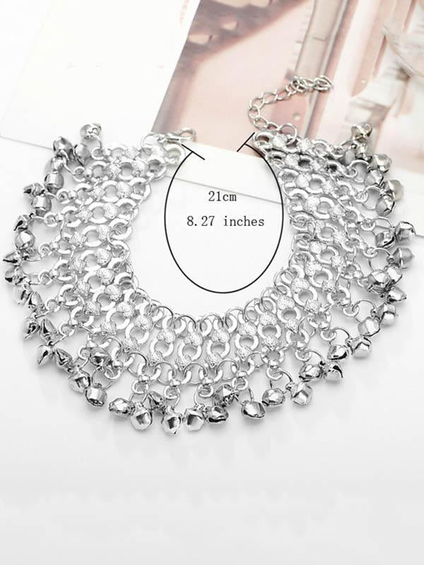 Euro Fashion Bohemia Metal Texture Tassels Footchain Accessories