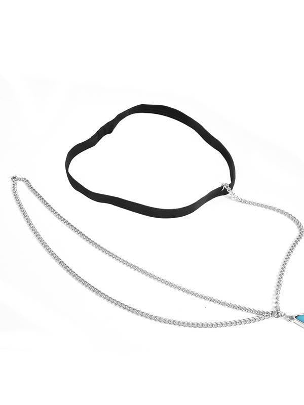 Sexy Multilayer Triangle Turquoise Leg Chains Accessories