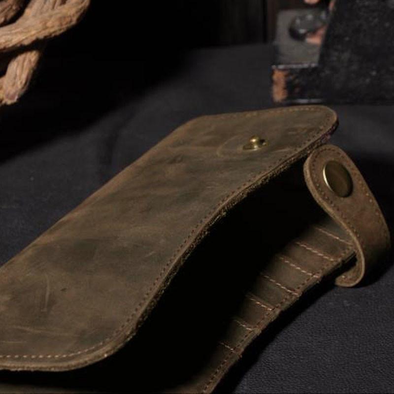 Stylish Leather Removable Chain Retro Women Long Purse