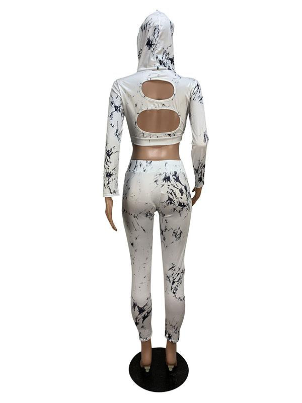 Floral V-Neck Yoga Suits