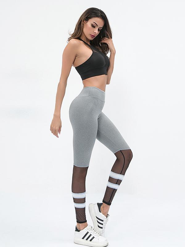 Fishnet Insert Yoga Leggings