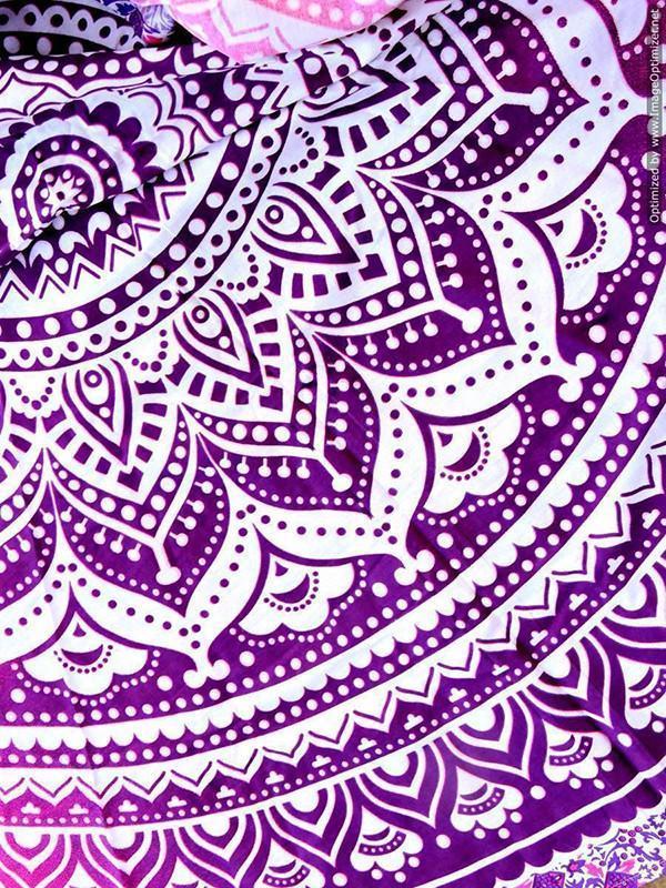 Pretty Bohemia Floral Round Shawl Beach Mat