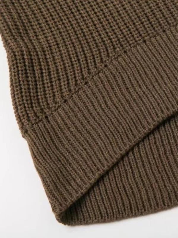 Knitting Off-the-shoulder Puff Sleeves Sweater Tops