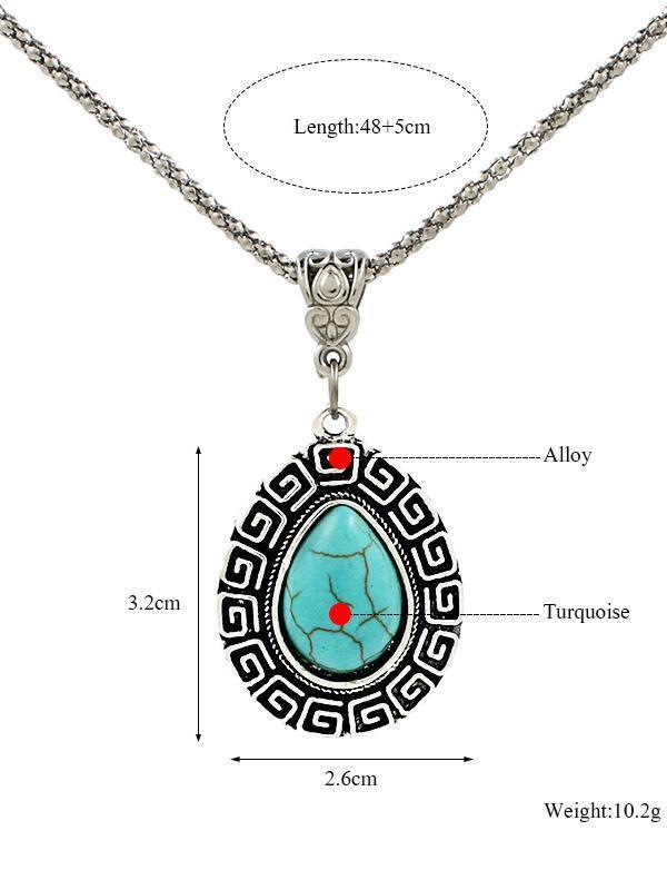 Water-drop Pattern Turquoise Necklaces Accessories