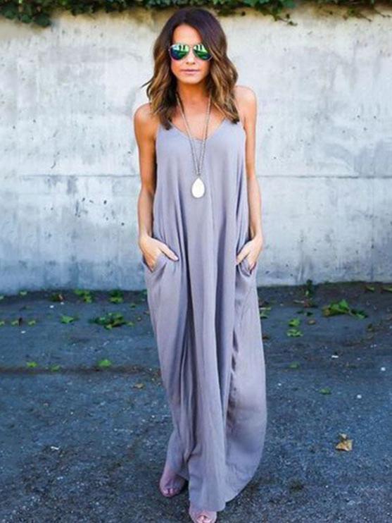 Original Open-neck Long Dress