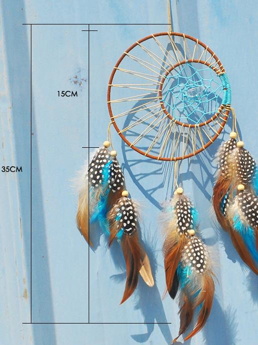 Indian Double Ring Feather Decoration Accessories