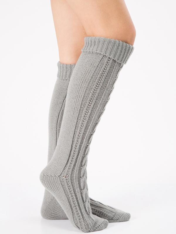 Knitting Over Knee-high Leg Warmer Thermal Stocking