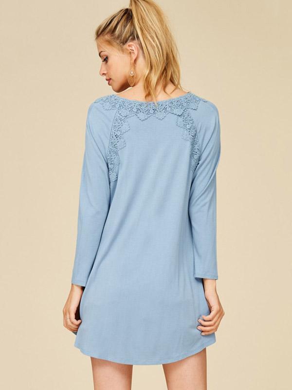 Hollow Lace-up Blouses&Shirts Top