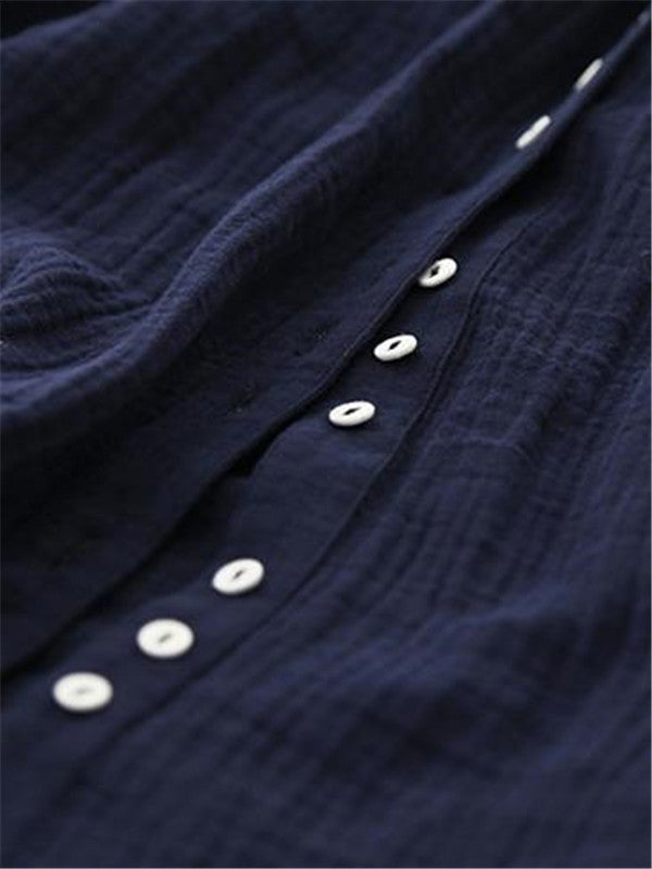 Forest Art Vintage Cotton Long Sleeve Dress