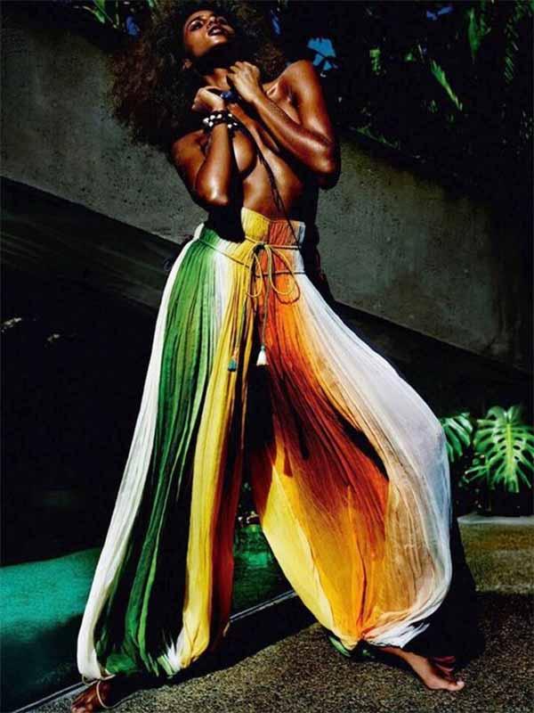 Stripes Printed Lantern Casual Pants