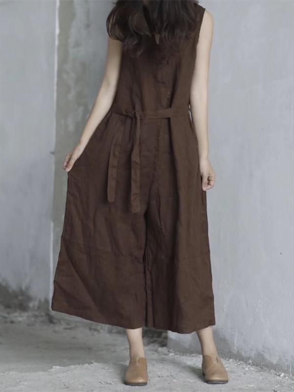 Original Cotton Jumpsuit Dress in Red or Black Color