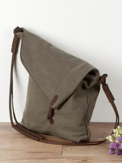 Simple Literature Worn Shoulder Convas Bag