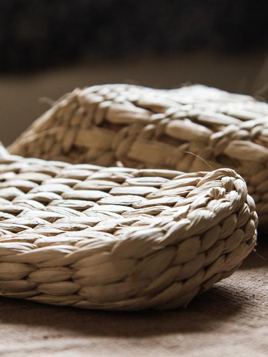 Pure natural manual Straw Slipper