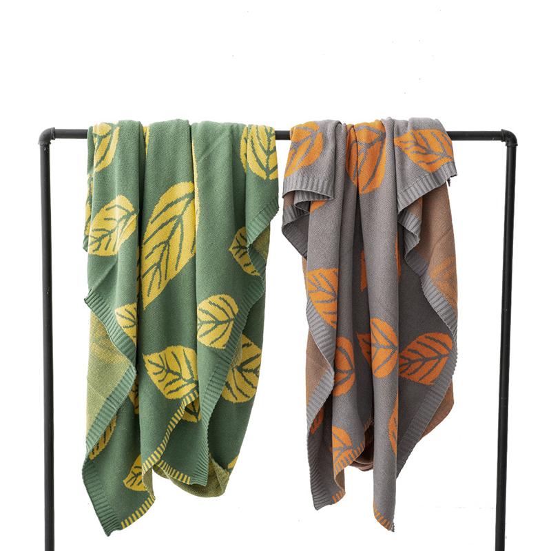 Cotton Winter Geometry Knitted Jacquard Soft Blanket