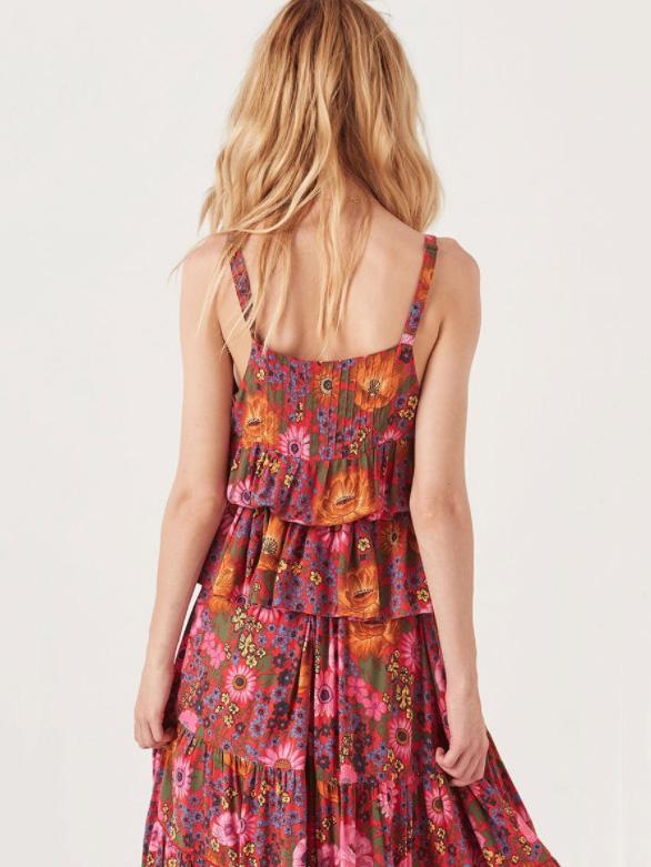 Printed Lace-up Tanks