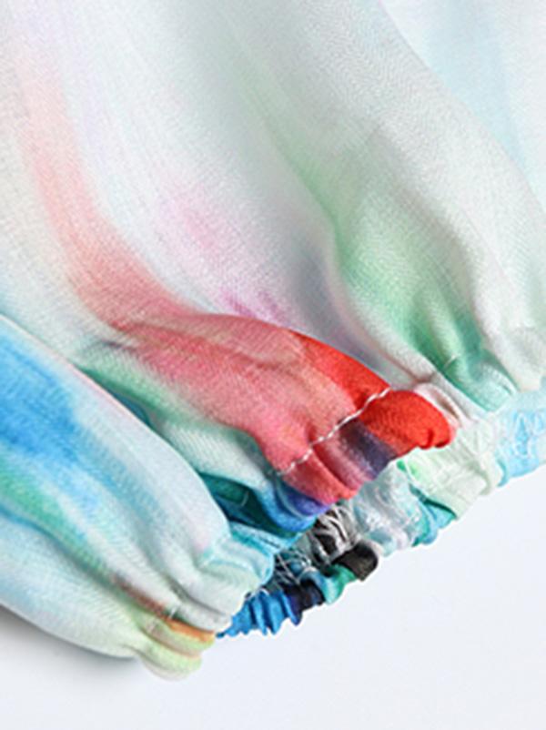 Casual Colorful Printed Long Dress