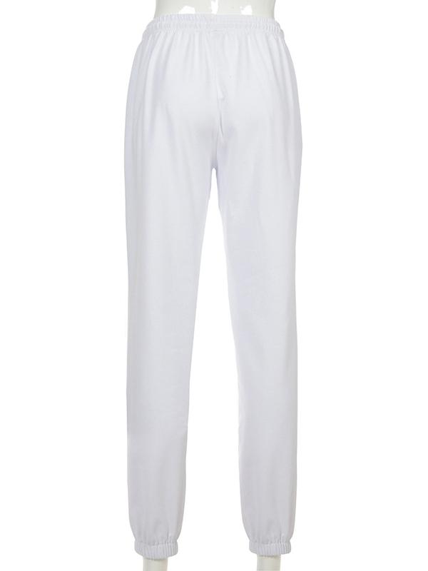 Flare Graphic Drawstring Casual Harem Pants