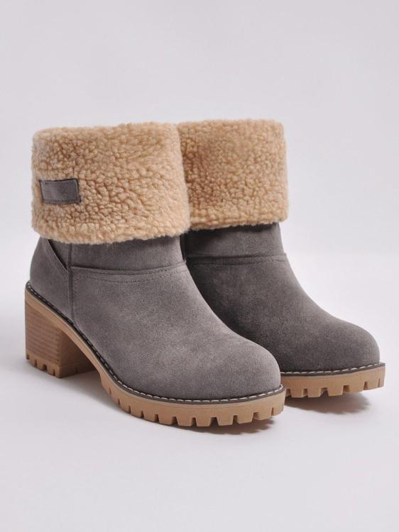 Chunky Mid Calf Winter&Snow Boots