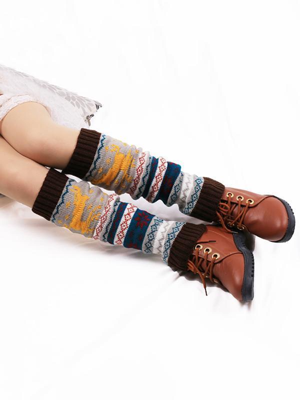 Printed Leg Warmers Stocking