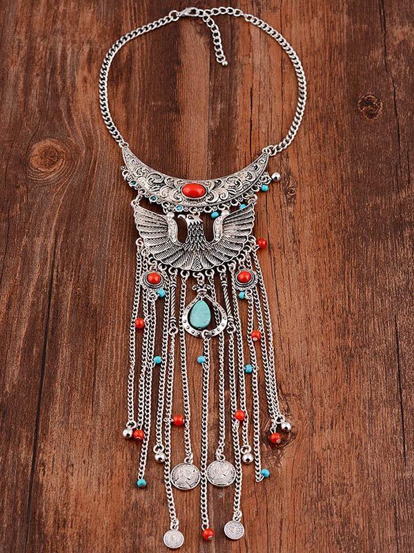 Bohemia Vintage Turquoise Tassels Necklaces Accessories