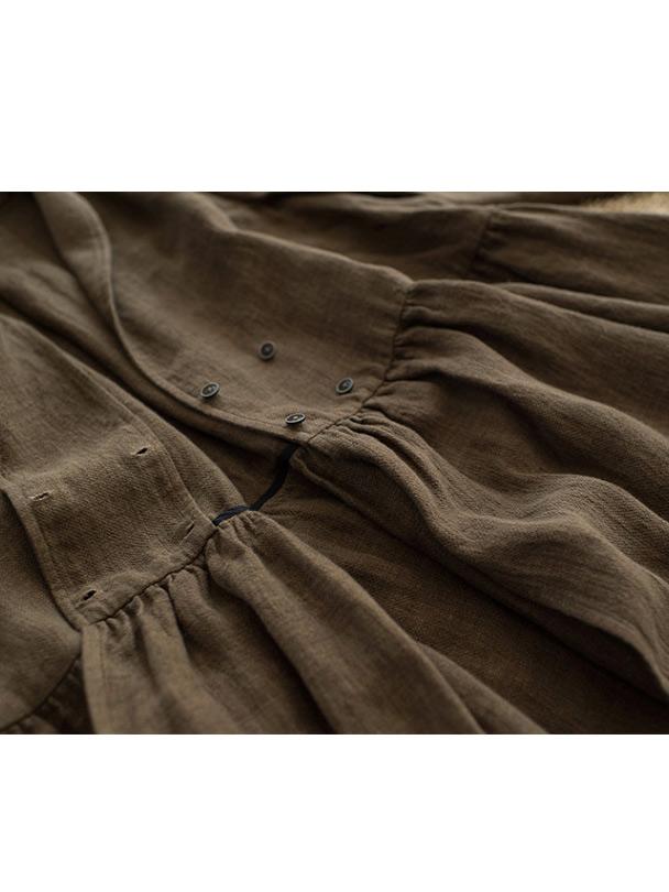 Retro Linen Long Dress