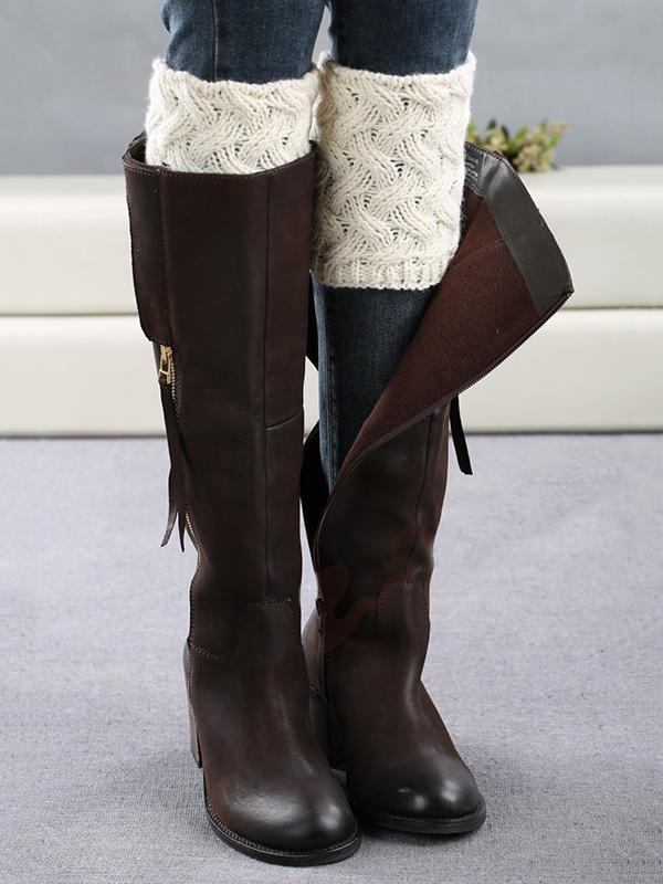 Popular Solid Color Twist Leg&Ankle Warmers
