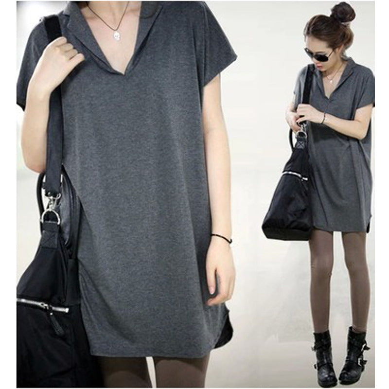 FASHION SOLID BATWING SLEEVE T-SHIRTS TOPS