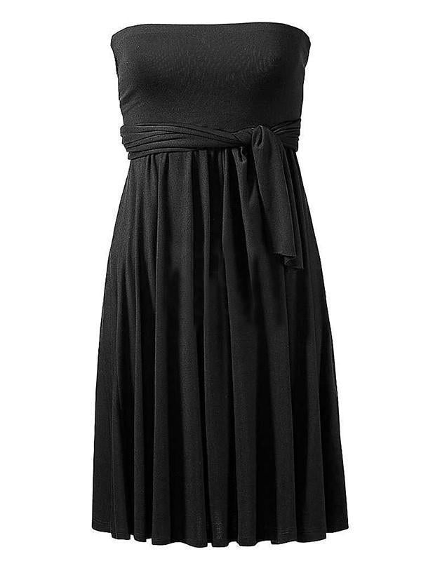 Sexy Black Various Methods of Wear Beach Dress Mini Dress