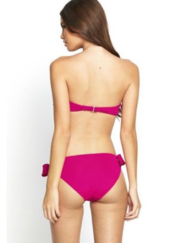 Plain Bowknot Bikinis Swimwear