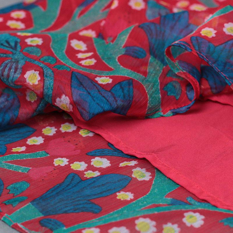 Elegant Printing Irregular Summer Women Red Dress