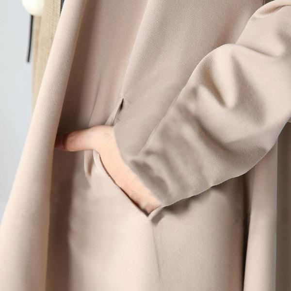 Black Stitching Loose Casual Coat