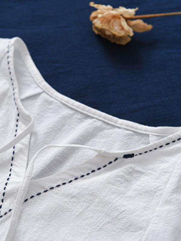 Simple Solid V-Neck T-Shirts Tops