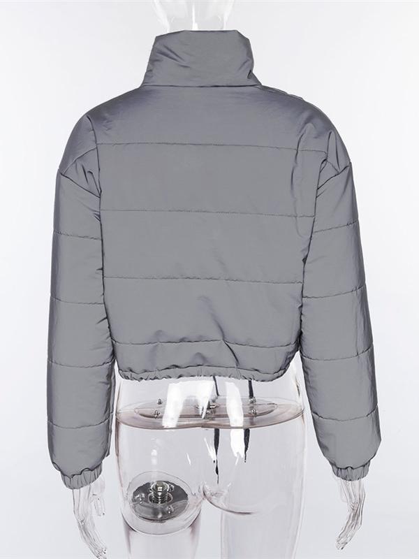 Casual Solid Padded Warm Outwears