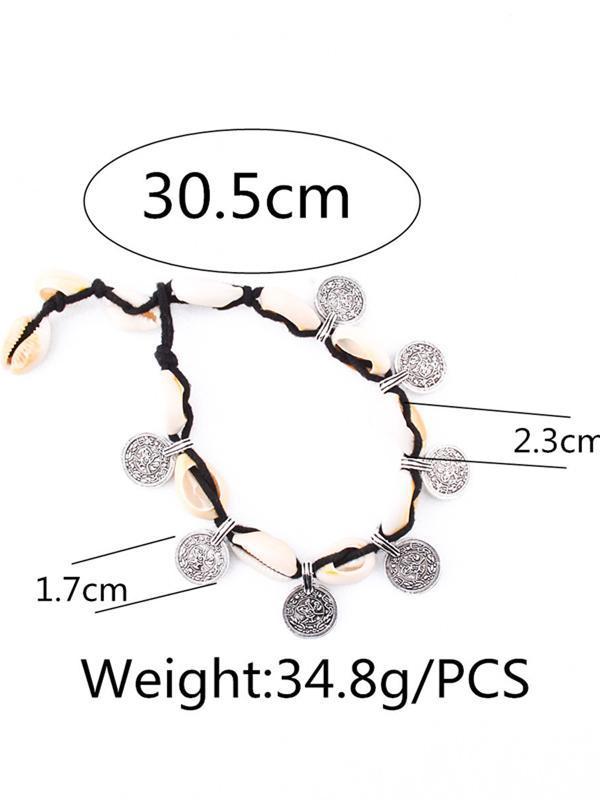 Bohemia Shell Coin Choker Necklaces & Bracelet Accessories