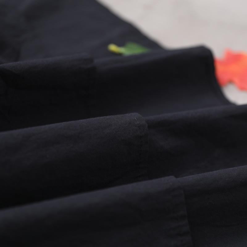 Buykud Turtleneck Pure Color Casual Loose Ruffle Dress