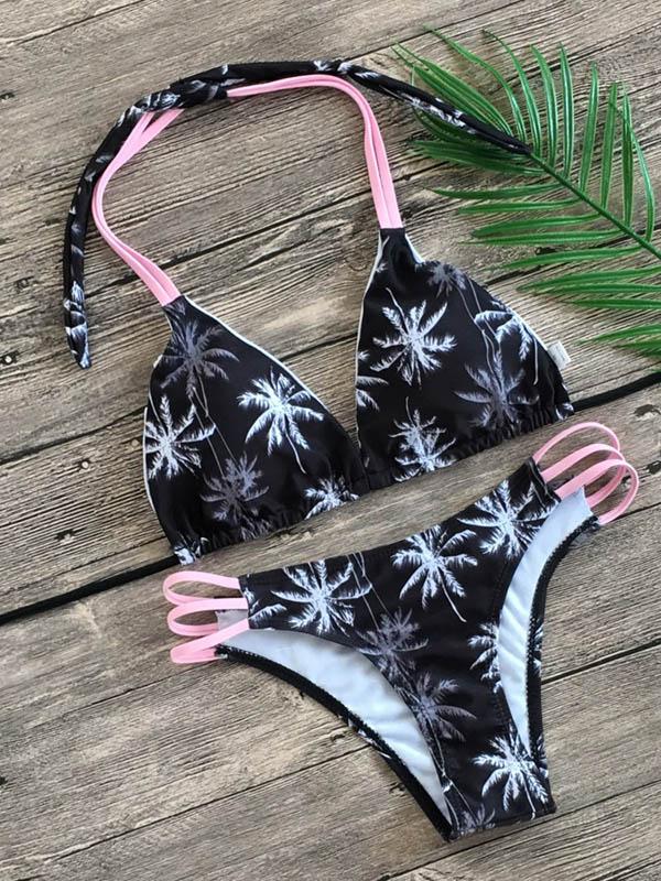 Triangle Halter-neck Bikinis Swimwear