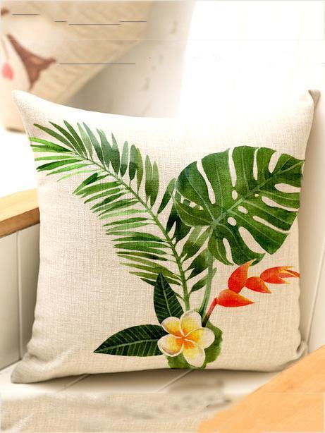 Bohemia Tropical Plant Throw Pillow Case Decoration Accessories