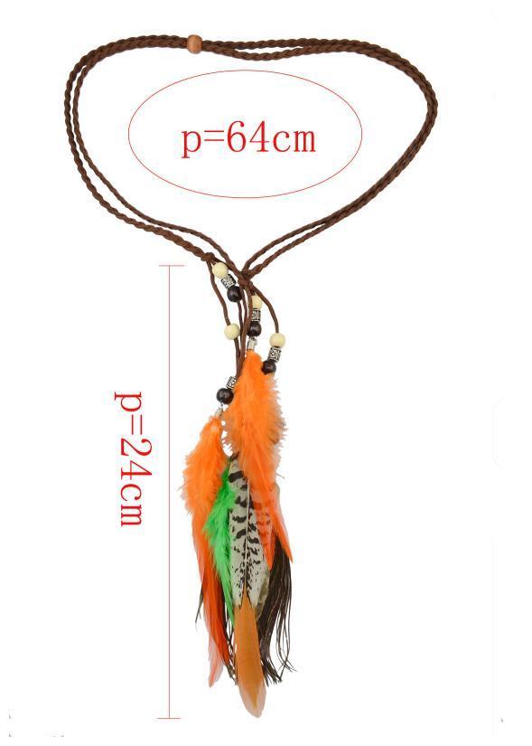 Bohemia Handmade Color Peacock Feathers Headwear Accessories