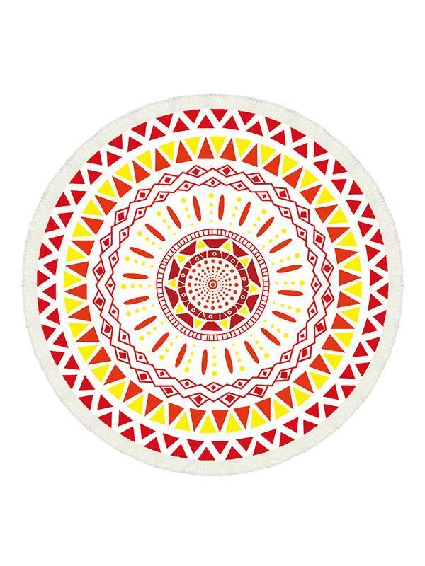 Bohemia Floral Tassels Round Beach Mat Yoga Mat